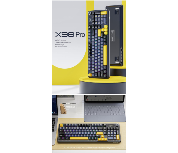 Attack Shark X98PRO Wireless Full-size layout czarna - 1472701 - zdjęcie 5